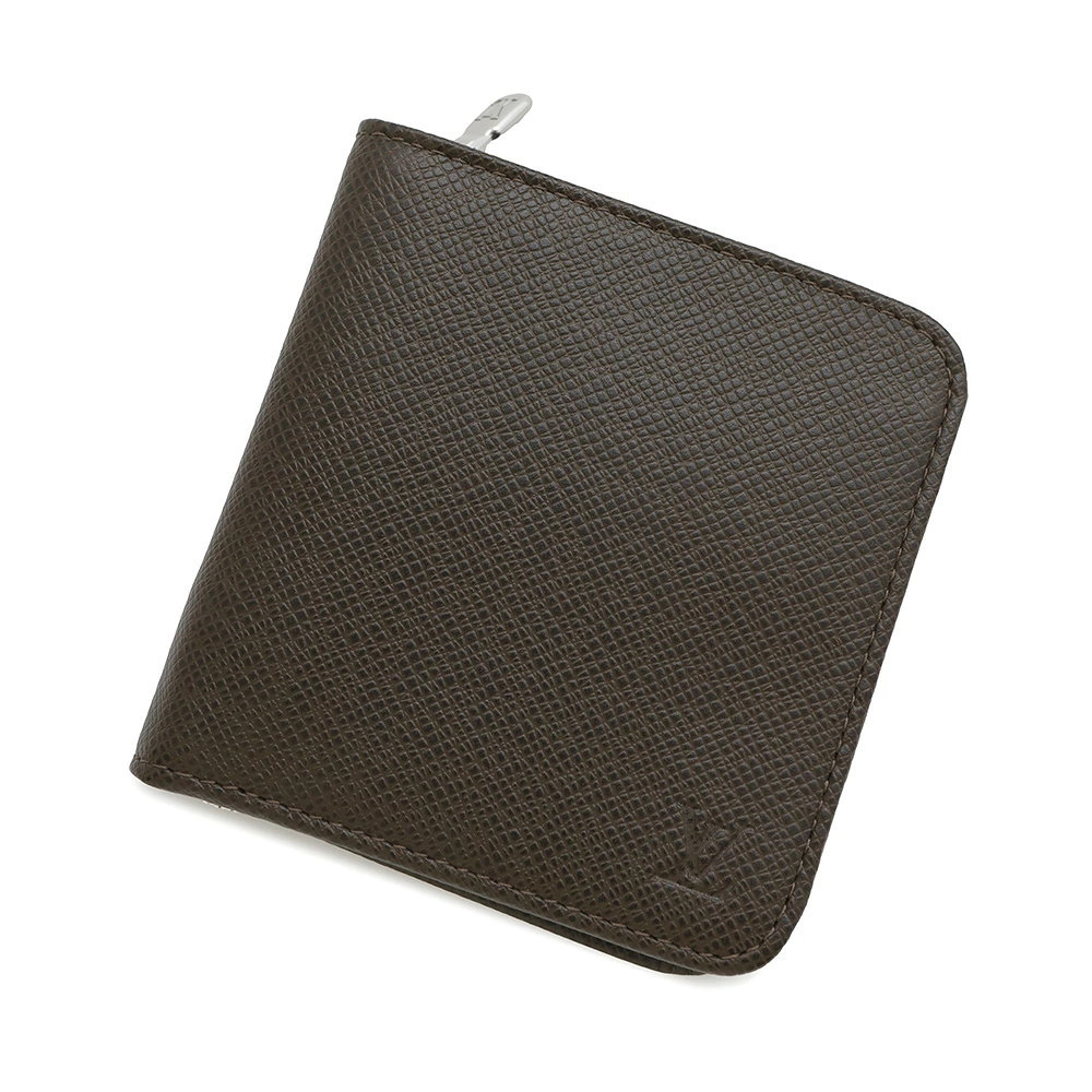 Louis Vuitton bi fold wallet Taiga leather Portefeuille Monnaie Zip